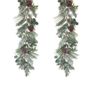 Frosted Pine and Eucalyptus Holiday Garland (Set of 2)