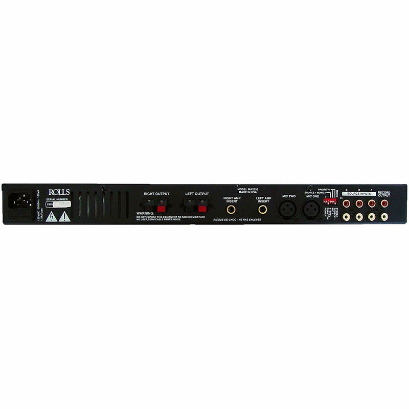 Rolls MA2355 Stereo Mixer Amplifier 35 Watts/Channel