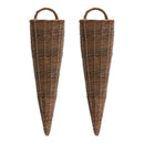 Tall Woven Willow Wall Basket (Set of 2)