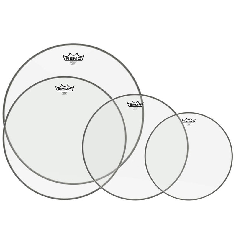 Remo Tom Emperor Drumheads Pack - 10“,12”,14“,16” Clear Be - PP-2450-BE