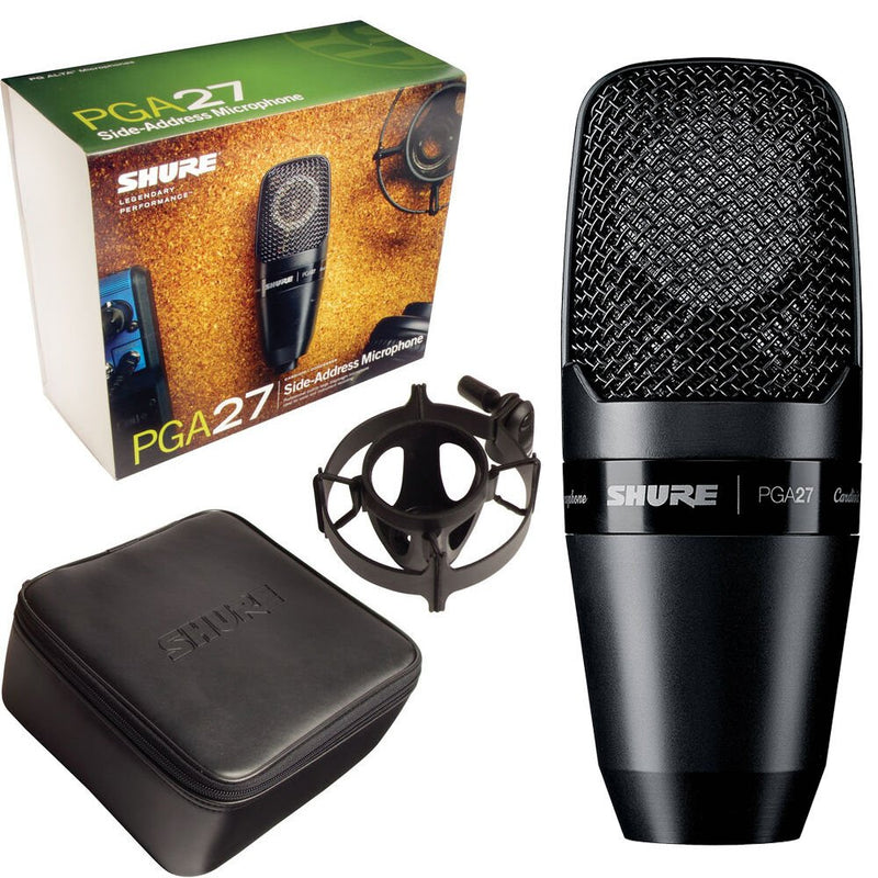 Shure PGA27 Large Diaphragm Side-Address Condenser Microphone Recording Mic