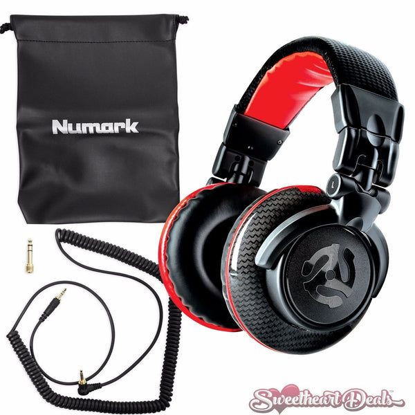 NEW Numark Red Wave Carbon 50mm Driver Professional DJ Mixing Headphones w/ Case