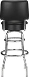 Fender 31.5” Vegan Leather Barstool with Backrest