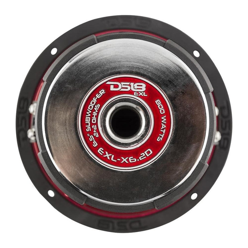 DS18 6.5" 800 Watts Dvc 2 Ohms Car Subwoofer - EXLX6.2D