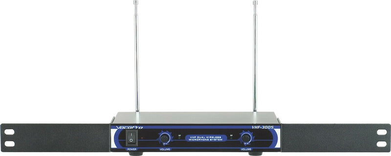 VocoPro VHF3005-4 Dual Channel VHF Wireless Microphone System