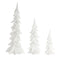 White Shimmer Tabletop Holiday Tree (Set of 3)