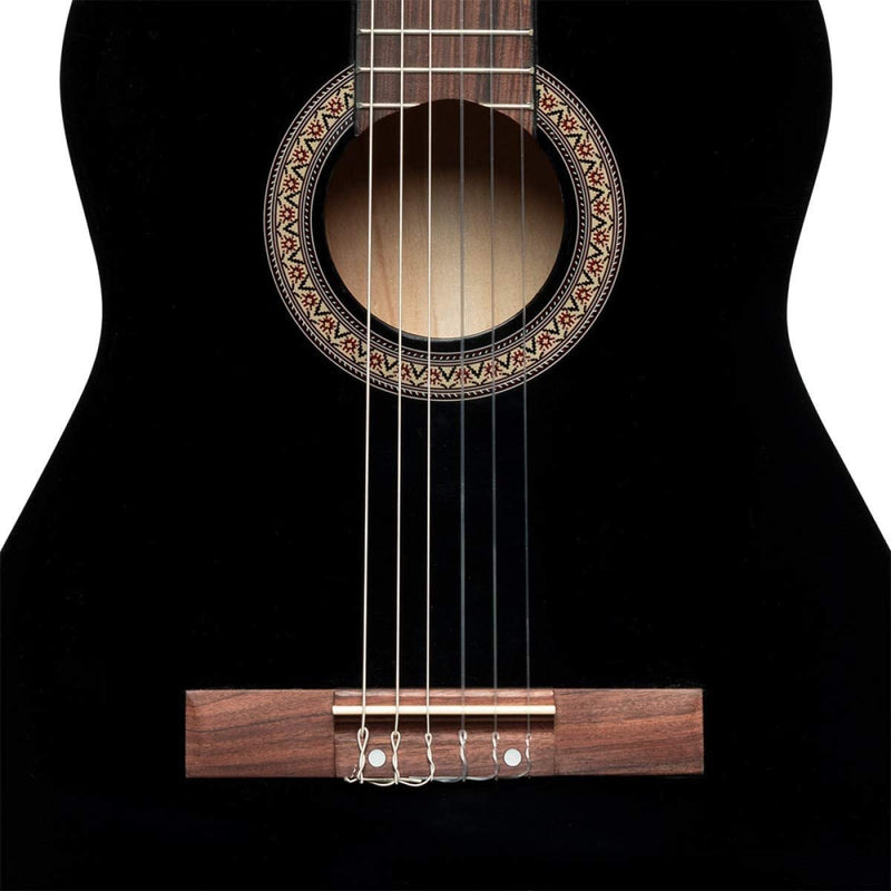 Stagg 4/4 Classical Guitar Pack with Tuner & Gig Bag - Black - SCL50-BLK PACK