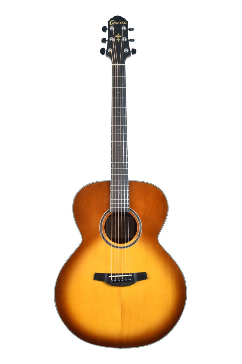 Crafter Silver Series 250 Jumbo Acoustic Guitar - Brown Sunburst - HJ250-BRS