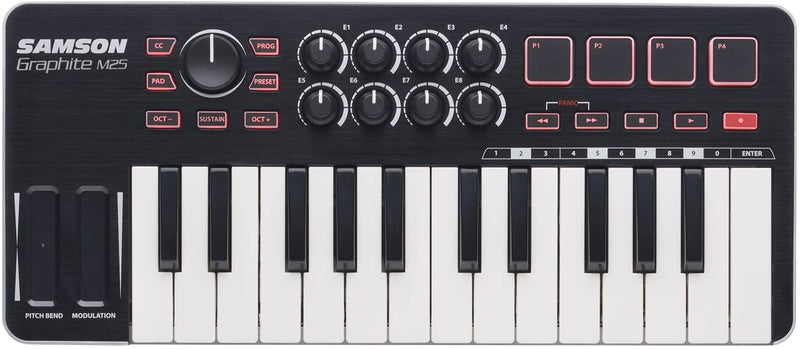 Samson Graphite M25 Mini USB MIDI Controller - SAKGRM25