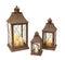 Classic Brown Metal Lantern (Set of 3)