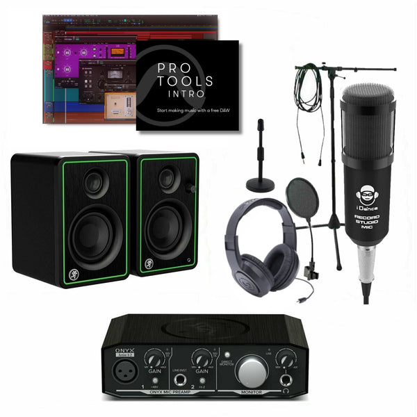 Home Recording Bundle Mackie Onyx Artist 1-2 USB Interface with Pro Tools Intro