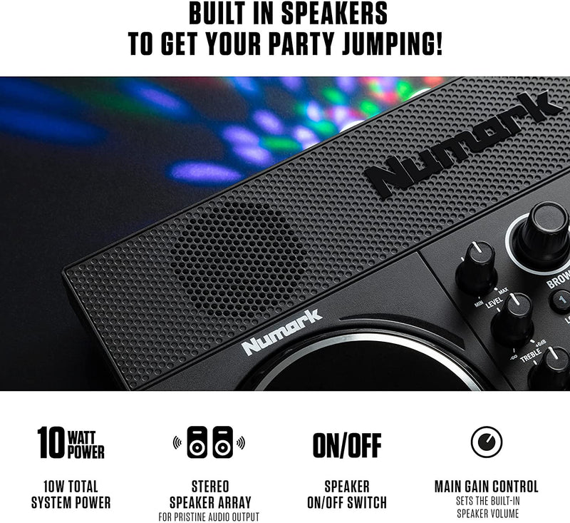 Numark Party Mix Live DJ Controller w/ Built-In Light Show & Speakers