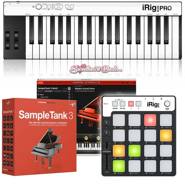 IK Multimedia iRig recording Bundle Sampletank 3 Pro Keys Pads 33 gb of Samples!