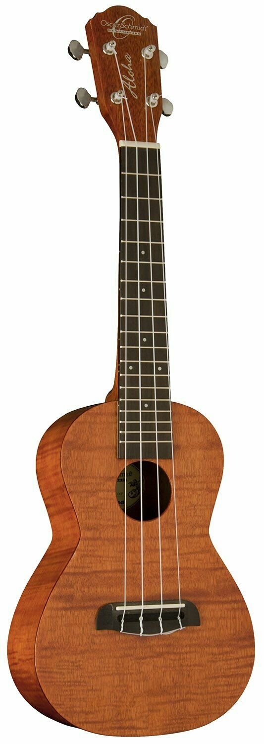 Oscar Schmidt OU300F Flame Mahogany Concert Ukulele - Natural