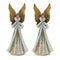 Serene Winter Angel Statue (Set of 2)