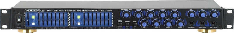 VocoPro DA1055PRO Professional 6 Mic Digital Echo Mixer/Parametric Equalizer