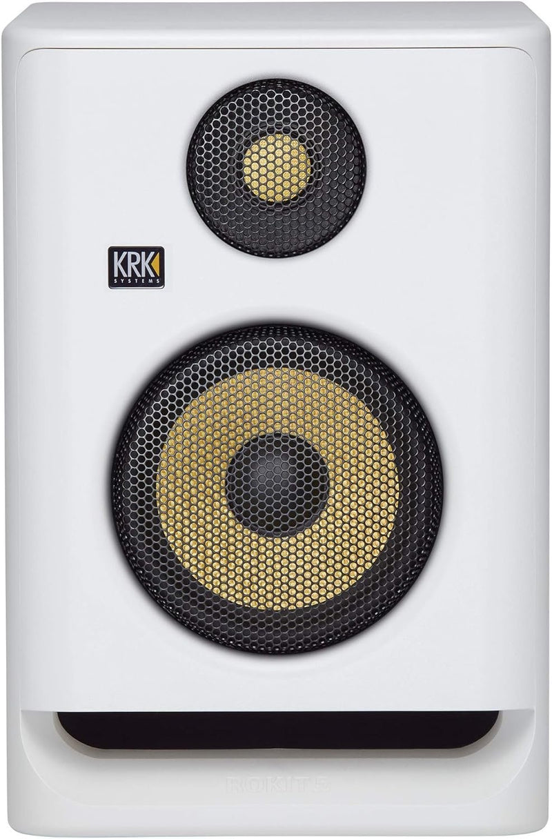 KRK RP5 Rokit 5 G4 Professional Bi-Amp 5" Powered Studio Monitor - White Noise