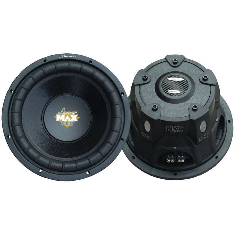 Lanzar MAXP124D MaxP Series Small-Enclosure Dual 4-Ohm Subwoofer 12 In. 1600W