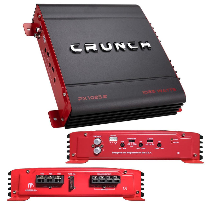 Crunch Power X Car Audio Amplifier 1ch X 1025 Watts @ 4 Ohms Bridged PX-1025.2