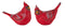 Frosted Cardinal Bird Figurine (Set of 4)