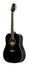 Stagg Left-Handed Dreadnought Acoustic Guitar - Black - SA20D LH-BK