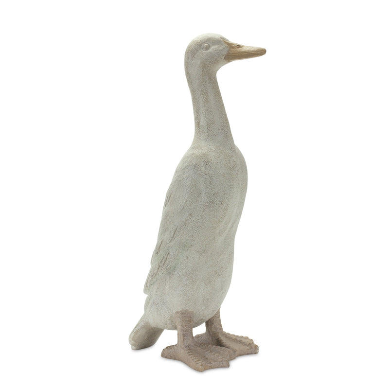 Distressed Stone Standing Duck Garden Statue (Set of 2)