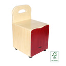 Stagg Kid's Cajón with EasyGo Backrest - Red - CAJ-KID-RD