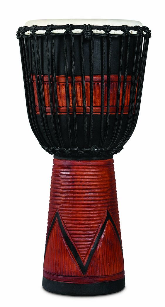 Latin Percussion World Beat Wood Art Large Djembe Black/Brown - LP713LB