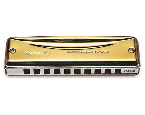 Suzuki MR-350VG-Eb Valved Gold Promaster Diatonic Harmonica - Key of Eb