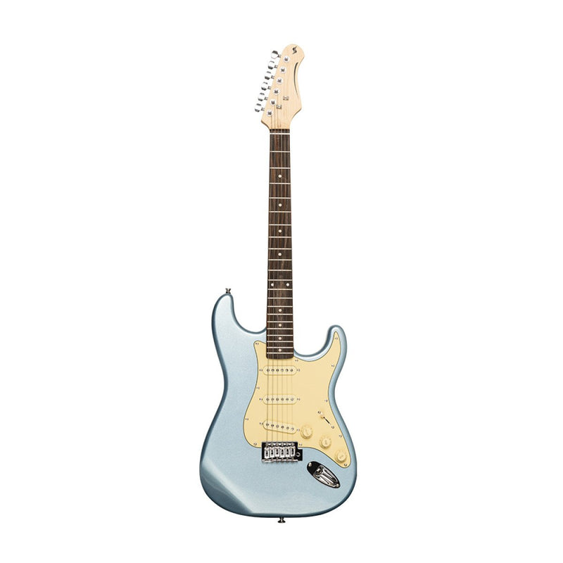 Stagg Solid Body S-Type Electric Guitar - Ice Blue Metallic - SES-30 IBM