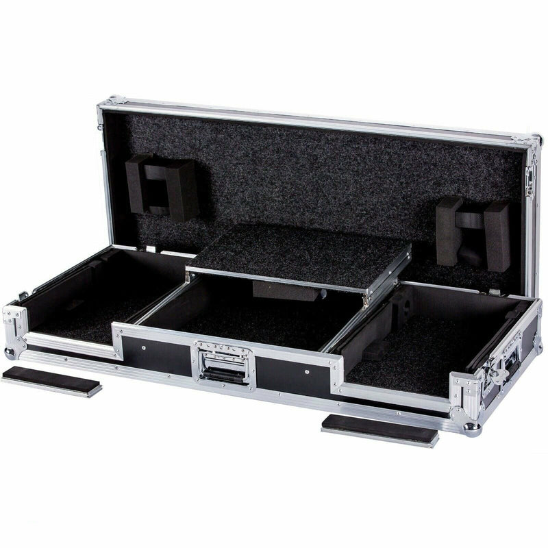 DeeJay LED Coffin for 2 Pioneer CDJ-2000 and DJM-2000 Mixers w/ Laptop Shelf