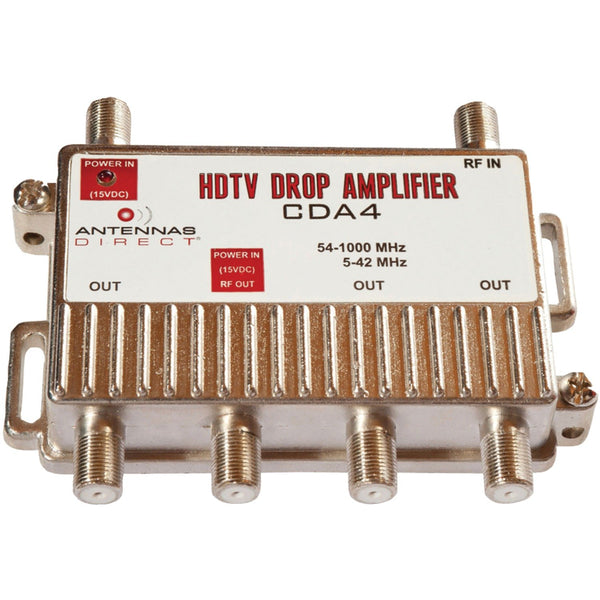 Antennas Direct TV/CATV Distribution Amp 4 Way Output CDA4