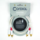 Cordial 5' Unbalanced Twin - RCA to RCA - White - CFU1.5CC-SNOW