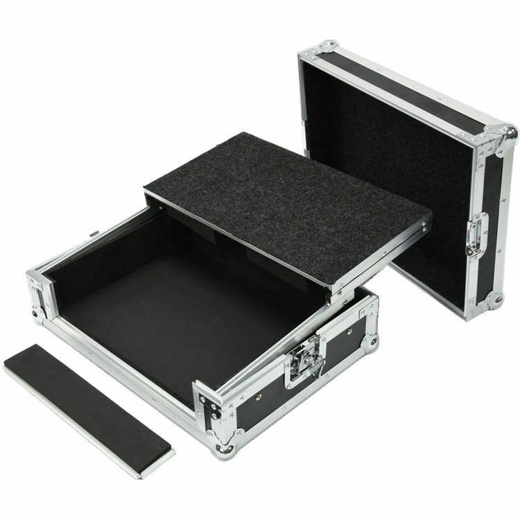 DeeJay LED Transport Case for Mixer and CD Player with Laptop Shelf