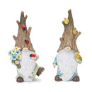 Tree Trunk Gnome Figurine (Set of 2)