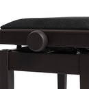 Stagg Hydraulic Piano Bench Rosewood Finish w/ Black Velvet Top