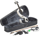 Stagg S-Shaped 4/4 Electric Violin Set w/ Soft Case & Headphones - White