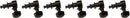 Ping 6-In-Line Left Screwless Mount Geared Machine Heads - Black - P2659