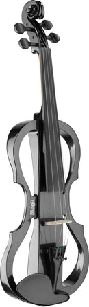 Stagg 4/4 Electric Violin w/ Soft Case & Headphones - Metallic Black - EVN X-4/4