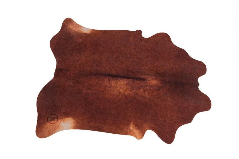 Drum N Base 6' X 5.25' Vegan Betsy Red Brown Cow Drum Rug - VGN BRWN