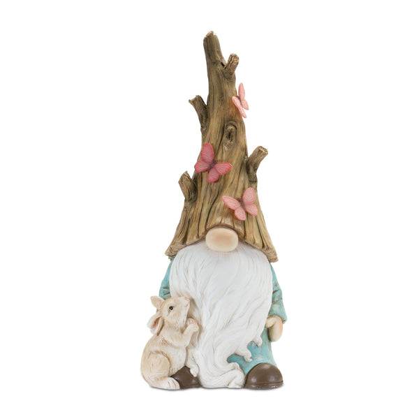 Tree Trunk Gnome Statue 24.75"H