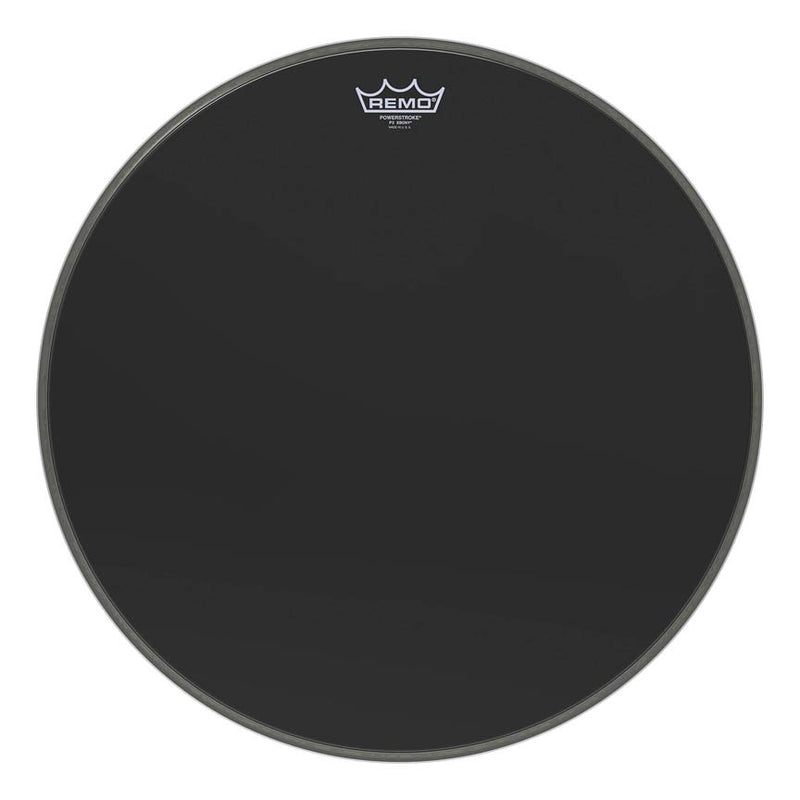 Remo Powerstroke 3 Ebony 20“ Bass Drumhead -  5” Black Dynamo - P3-1020-ES