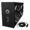 Audiopipe Dual 10″ Subwoofer Enclosure with Color Changing LED Woofer Lights