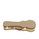 Stagg Vintage-style Gold Tweed Deluxe Hardshell Concert Ukulele Case