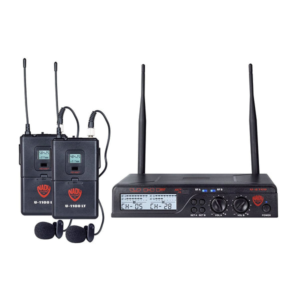 Nady Dual LT 200-Channel UHF Wireless Lavalier Microphone System - U-2100 LT