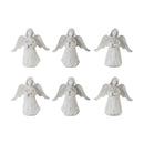 Praying Angel Figurine with Metal Wings (Set of 6)