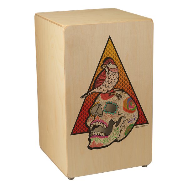 Remo Artbeat Cajon Bird Candy Skull by Jose Pasillas - CJ-6220-00-AB001