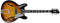 Hagstrom Super Viking Semi-Hollow Electric Guitar - Tobacco Sunburst - SUVIK-TSB