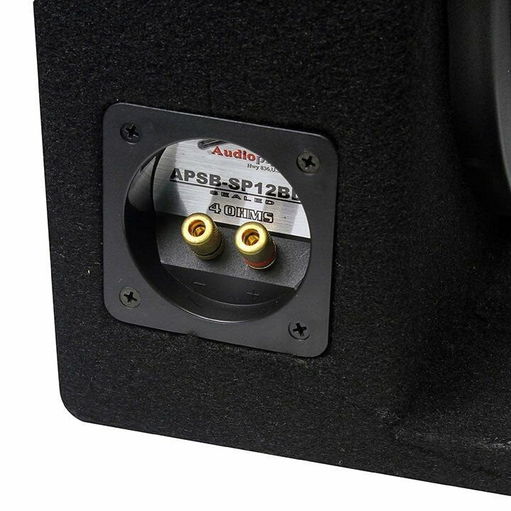 Audiopipe 12" 800W 4 Ohm Sealed Passive Shallow Subwoofer Enclosure New Open Box