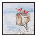 Cardinal and Mailbox Canvas Print 24"SQ